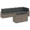 vidaXL Σετ Καναπέ Κήπου 8 pcs Γκρι Πολυ ράταν