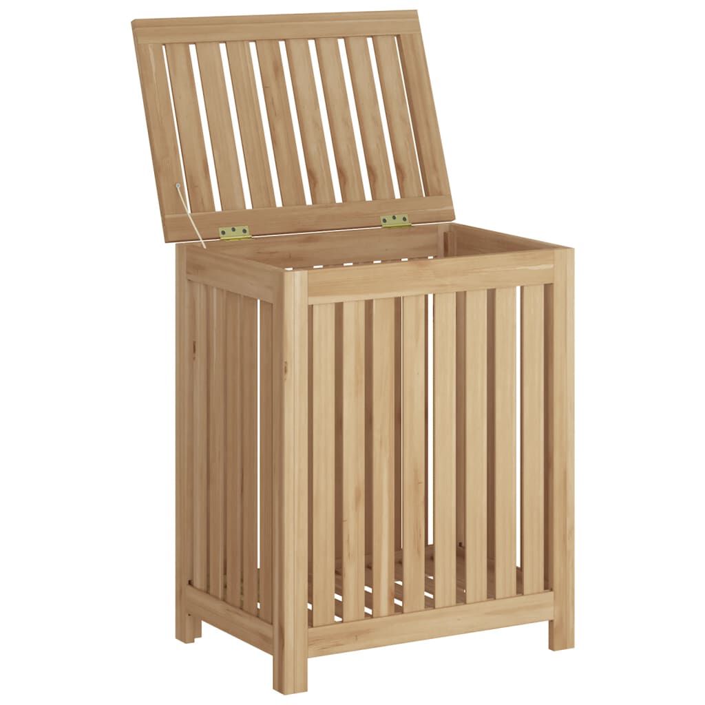 vidaXL Καλάθι Άπλυτων 50x35x60 εκ. από Μασίφ Ξύλο Teak