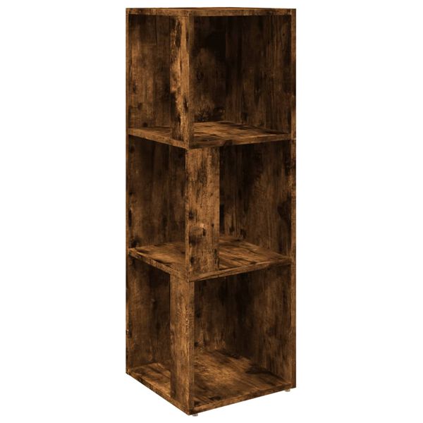 vidaXL Γωνιακό Έπιπλο Καπνιστή Δρυς 33x33x100 εκ. Επεξεργασμένο Ξύλο