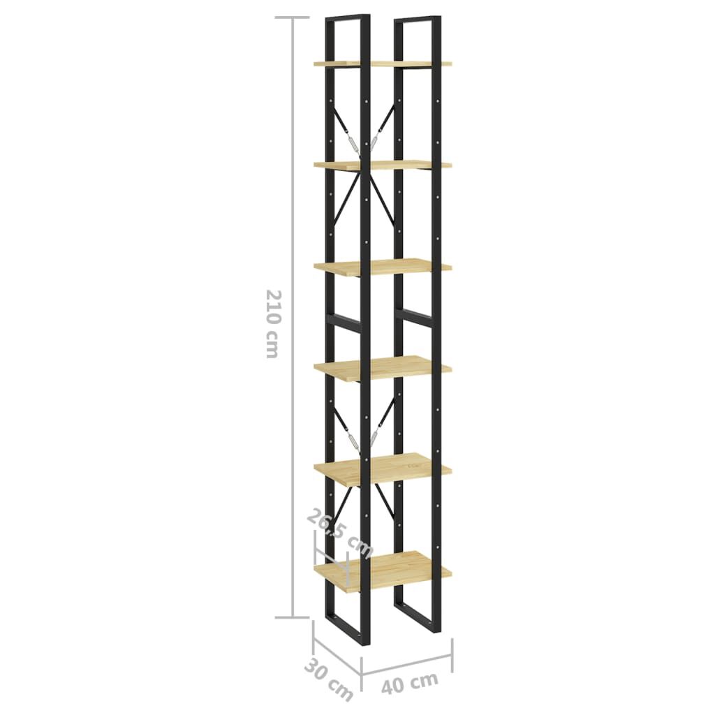 vidaXL Ραφιέρα 40 x 30 x 210 εκ. από Μασίφ Ξύλο Πεύκου