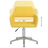 vidaXL Καρέκλες Τραπεζαρίας Περιστρεφόμενες 4 τεμ. Κίτρινο Υφασμάτινες