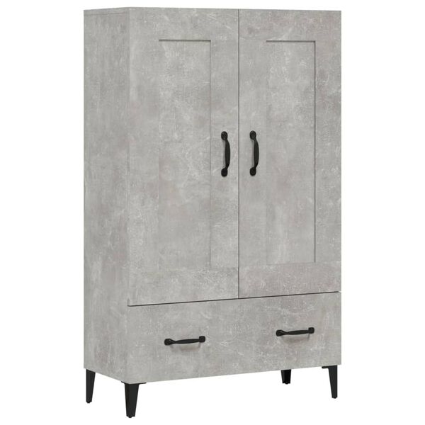 vidaXL Ντουλάπι Γκρι Σκυροδέματος 70x31x115 εκ. από Επεξεργασμένο Ξύλο