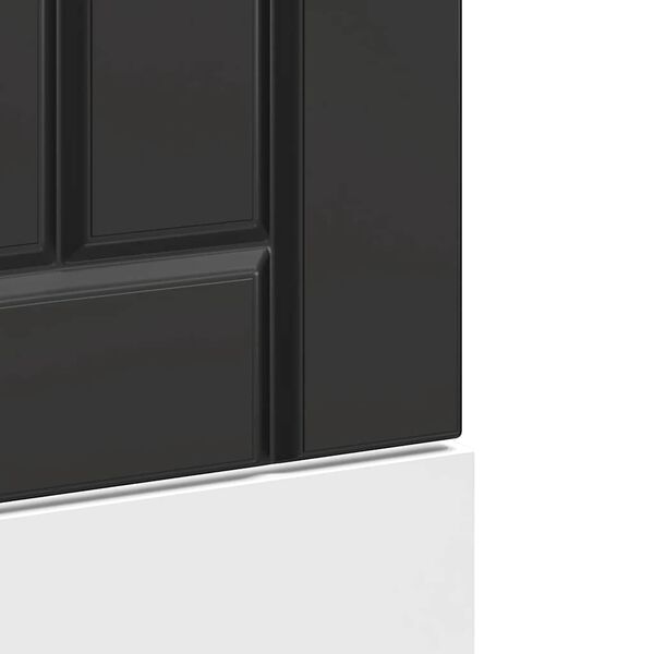 vidaXL Πίνακας πλυντηρίου πιάτων "Lucca" Μαύρο μηχανουργικό ξύλο