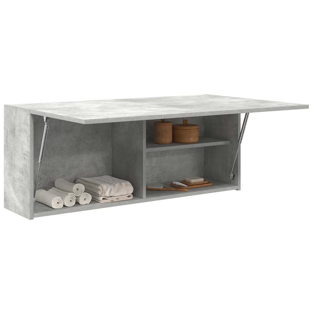 vidaXL Ντουλάπι τοίχου μπάνιου Μπετόν Γκρι 100x25x40 cm