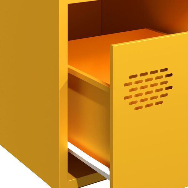 vidaXL Ντουλάπι Μουσταρδί 68x39x73,5 εκ. από Χάλυβα Ψυχρής Έλασης