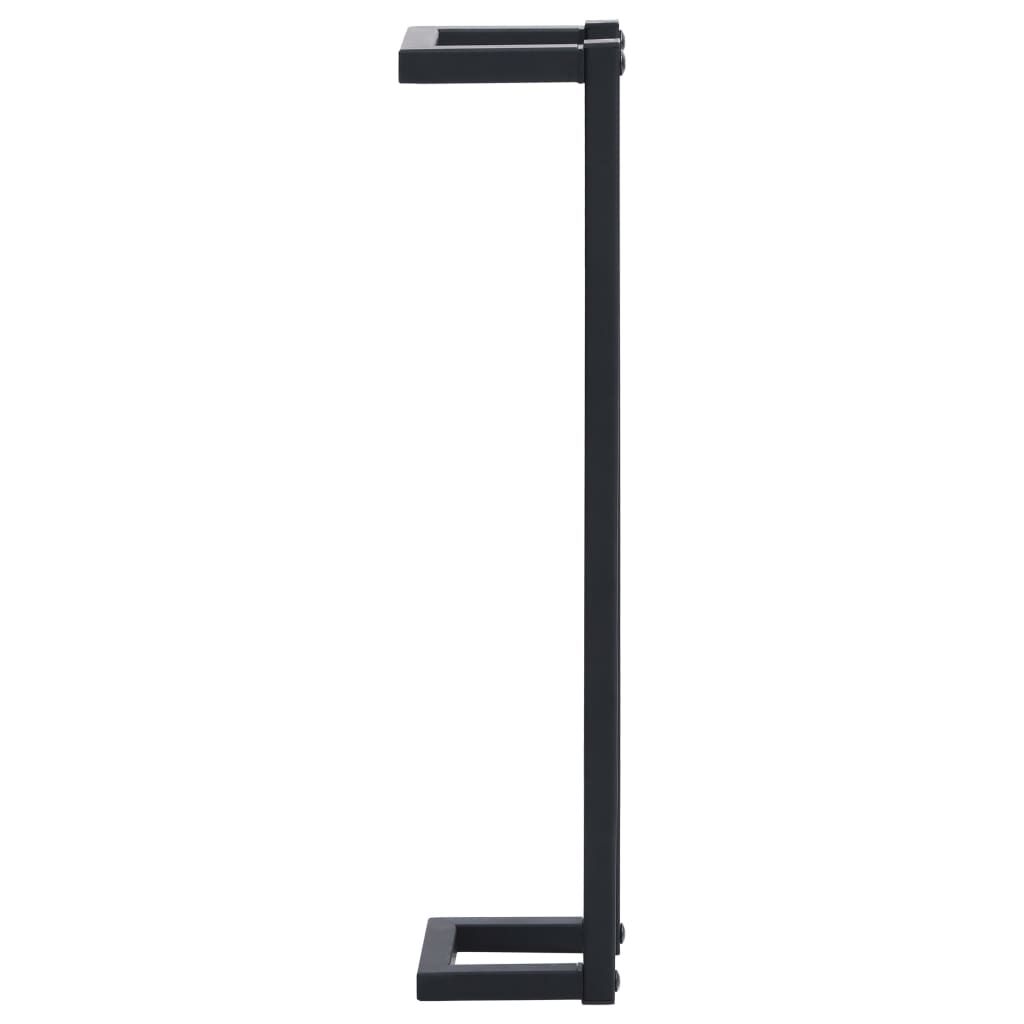 vidaXL Βάση για Πετσέτες Επιτοίχια Μαύρη 12,5x12,5x60 εκ. Σιδερένια