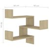 vidaXL Γωνιακή Ραφιέρα Τοίχου Sonoma Δρυς 40x40x50 εκ. από Επεξ. Ξύλο