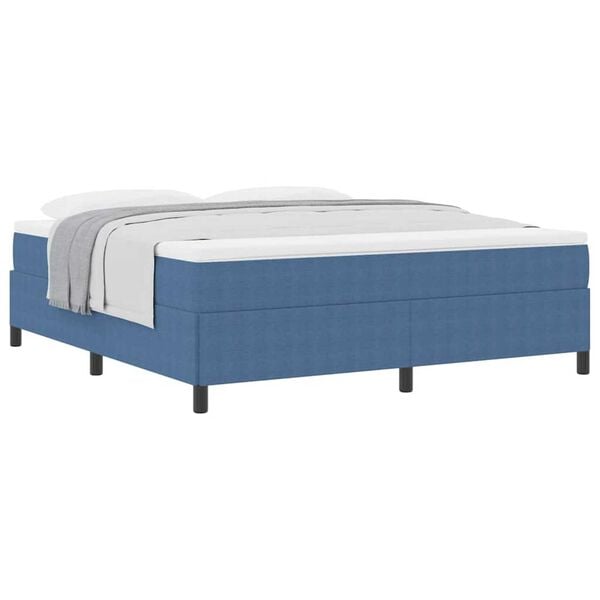 vidaXL Σκελετός Κρεβατιού Μπλε 180 x 200 cm Βελούδο