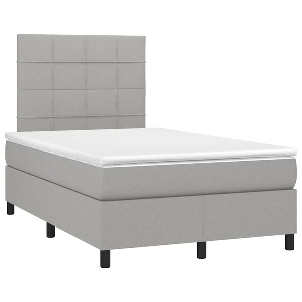 vidaXL &Kappa;&rho;&epsilon;&beta;ά&tau;&iota; Boxspring &mu;&epsilon; &Sigma;&tau;&rho;ώ&mu;&alpha; & LED &Alpha;&nu;.&Gamma;&kappa;&rho;&iota; 120x190&epsilon;&kappa;. &Upsilon;&phi;&alpha;&sigma;&mu;ά&tau;&iota;&nu;&omicron;