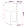 vidaXL Side Table Artisan Oak 50x30x50 cm Κατασκευασμένο ξύλο