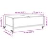 vidaXL Τραπεζάκι Σαλονιού με Ροδάκια Μαύρο 91x55x34 εκ. Επεξ. Ξύλο