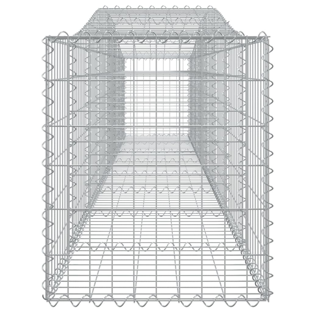 vidaXL Συρματοκιβώτια Τοξωτά 2 τεμ. 400x50x60/80 εκ. Γαλβαν. Ατσάλι