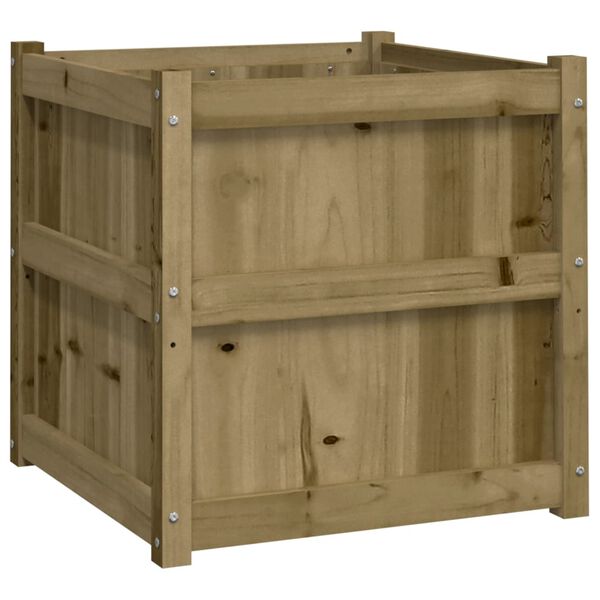 vidaXL Ζαρντινιέρα 60 x 60 x 60 εκ. από Εμποτισμένο Ξύλο Πεύκου