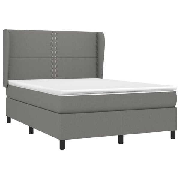 vidaXL &Kappa;&rho;&epsilon;&beta;ά&tau;&iota; Boxspring &mu;&epsilon; &Sigma;&tau;&rho;ώ&mu;&alpha; &Sigma;&kappa;&omicron;ύ&rho;&omicron; &Gamma;&kappa;&rho;&iota; 140x190 &epsilon;&kappa;. &Upsilon;&phi;&alpha;&sigma;&mu;ά&tau;&iota;&nu;&omicron;