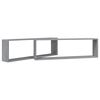 vidaXL Ραφιέρες Τοίχου Κύβος 2 τεμ Γκρι Sonoma 100x15x30εκ. Επεξ. Ξύλο