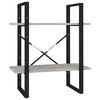 vidaXL Βιβλιοθήκη με 5 Ράφια Γκρι Σκυρ. 60 x 30 x 175 εκ. Επεξ. Ξύλο