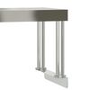 vidaXL Πάγκος Εργασίας Κουζίνας με Ράφι 110x30x120 εκ. Ανοξείδ. Ατσάλι
