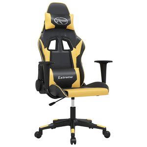 vidaXL &Kappa;&alpha;&rho;έ&kappa;&lambda;&alpha; Gaming &Mu;&alpha;&sigma;ά&zeta; &Mu;&alpha;ύ&rho;&omicron;/&Chi;&rho;&upsilon;&sigma;ό &alpha;&pi;ό &Sigma;&upsilon;&nu;&theta;&epsilon;&tau;&iota;&kappa;ό &Delta;έ&rho;&mu;&alpha;