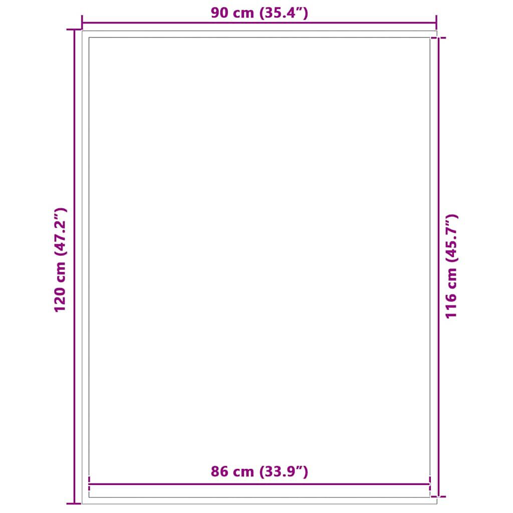 vidaXL Πατάκι Εισόδου Καφέ 90 x 120 εκ.