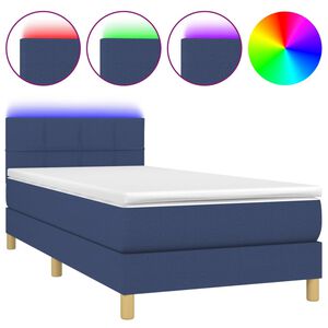 vidaXL &Kappa;&rho;&epsilon;&beta;ά&tau;&iota; Boxspring &mu;&epsilon; &Sigma;&tau;&rho;ώ&mu;&alpha; & LED &Mu;&pi;&lambda;&epsilon; 80x200 &epsilon;&kappa;. &Upsilon;&phi;&alpha;&sigma;&mu;ά&tau;&iota;&nu;&omicron;