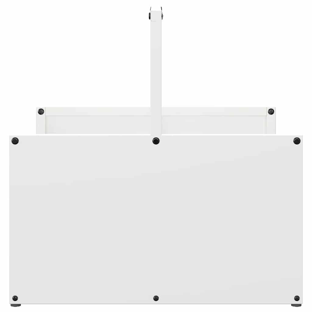 vidaXL Ράφι Καυσόξυλων Λευκό 40x40x40 εκ. Χάλυβας ψυχρής έλασης