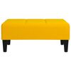 vidaXL Καναπές Κρεβάτι Διθέσιος Κίτρινος Βελούδ. με 2 Μαξιλ.& Υποπόδιο
