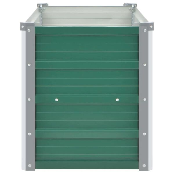 vidaXL Ζαρντινιέρα Υπερυψωμένη Πράσινη 160x40x45 εκ. Γαλβαν. Χάλυβας