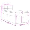 vidaXL Κρεβάτι Boxspring με Στρώμα Κρεμ 80 x 200 εκ. Υφασμάτινο
