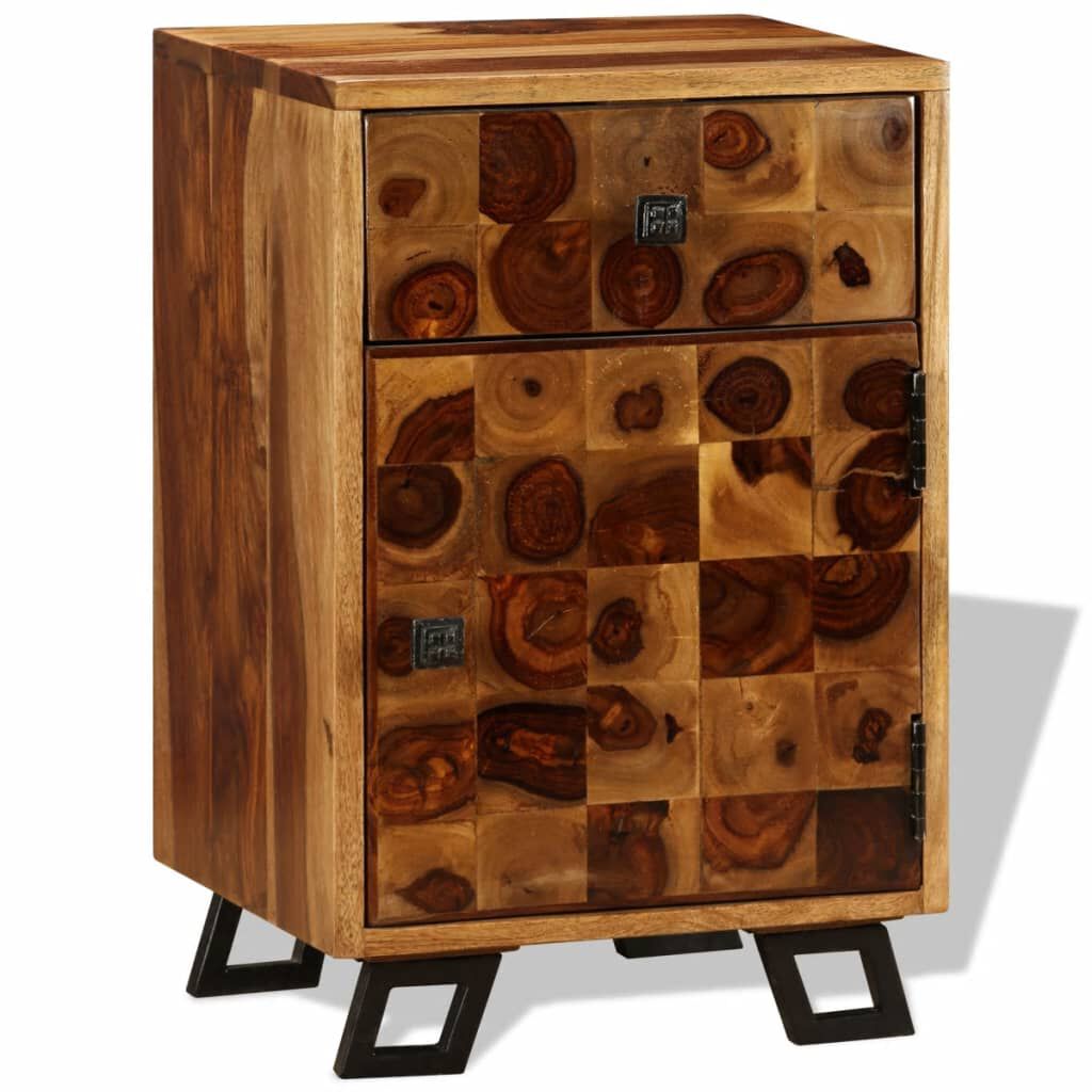vidaXL Κομοδίνο 37 x 30 x 54 εκ. από Μασίφ Ξύλο Sheesham