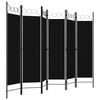 vidaXL Διαχωριστικό Δωματίου με 6 Πάνελ Μαύρο 240 x 180 εκ.