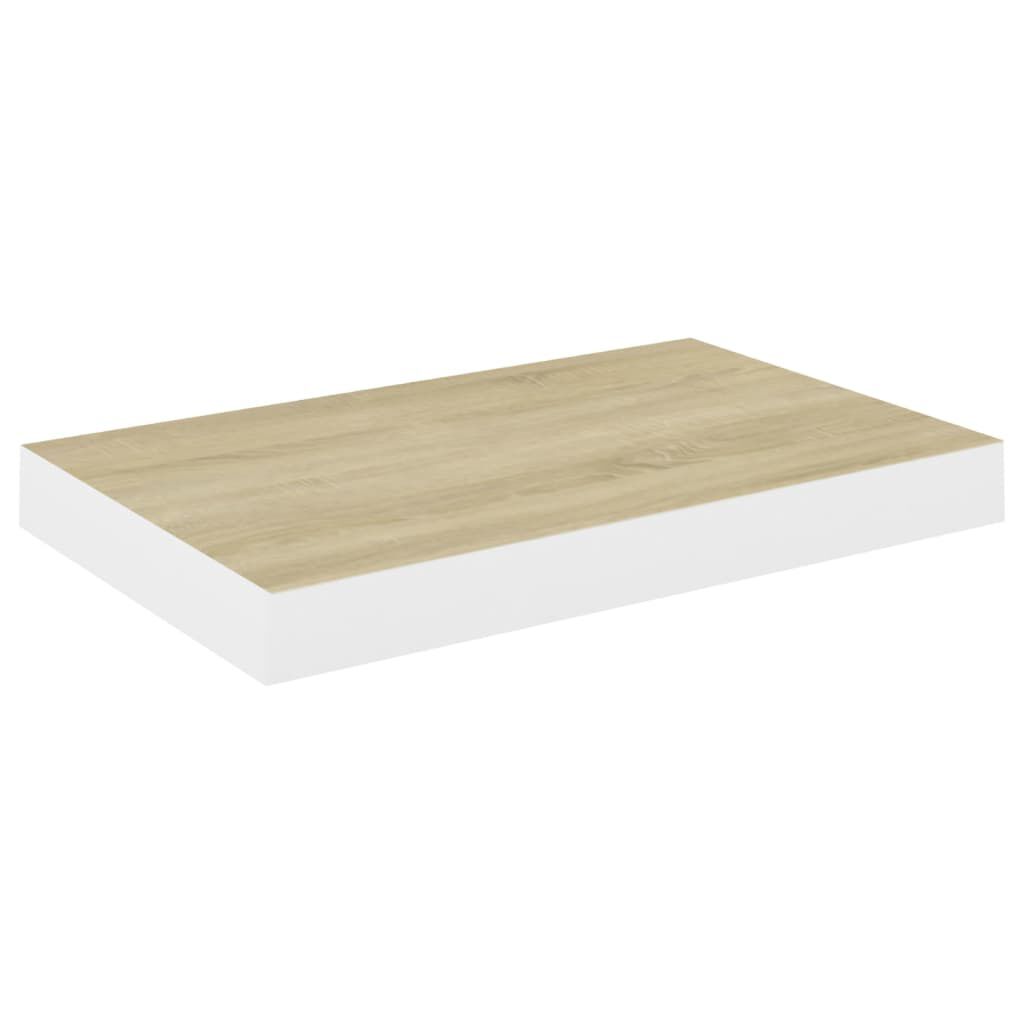 vidaXL Ράφια Τοίχου 2 τεμ. Δρυς/Άσπρο 40x23x3,8 εκ. MDF
