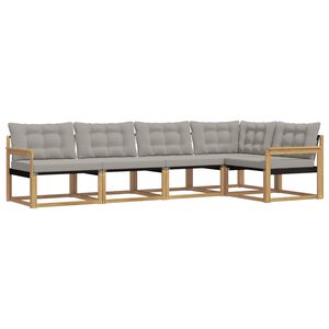 vidaXL &Sigma;&epsilon;&iota;&rho;ά &Kappa;&alpha;&nu;&alpha;&pi;έ &Epsilon;&xi;&omega;&tau;&epsilon;&rho;&iota;&kappa;&omicron;ύ 5 pcs &Lambda;&epsilon;&upsilon;&kappa;ό &kappa;&alpha;&iota; &Alpha;&nu;&omicron;&iota;&chi;&tau;ό &Gamma;&kappa;&rho;&iota;