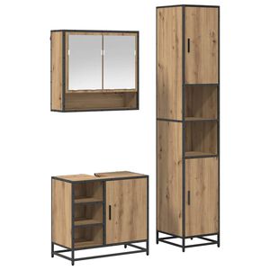 vidaXL &Sigma;&epsilon;&tau; &Epsilon;&pi;ί&pi;&lambda;&omega;&nu; &Mu;&pi;ά&nu;&iota;&omicron;&upsilon; 3 &tau;&epsilon;&mu;. Artisan Oak &Epsilon;&pi;&epsilon;&xi;&epsilon;&rho;&gamma;&alpha;&sigma;&mu;έ&nu;&omicron; &Xi;ύ&lambda;&omicron;