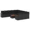vidaXL Patio Sofa Set 12-&theta;έ&sigma;&iota;&alpha; Black