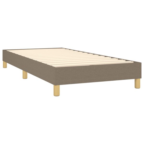 vidaXL Σκελετός Κρεβατιού Χωρίς Στρώμα Taupe 90x190 εκ. Υφασμάτινο