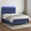vidaXL &Kappa;&rho;&epsilon;&beta;ά&tau;&iota; Boxspring &mu;&epsilon; &Sigma;&tau;&rho;ώ&mu;&alpha; & LED &Mu;&pi;&lambda;&epsilon; 140x200 &epsilon;&kappa;. &Upsilon;&phi;&alpha;&sigma;&mu;ά&tau;&iota;&nu;&omicron;