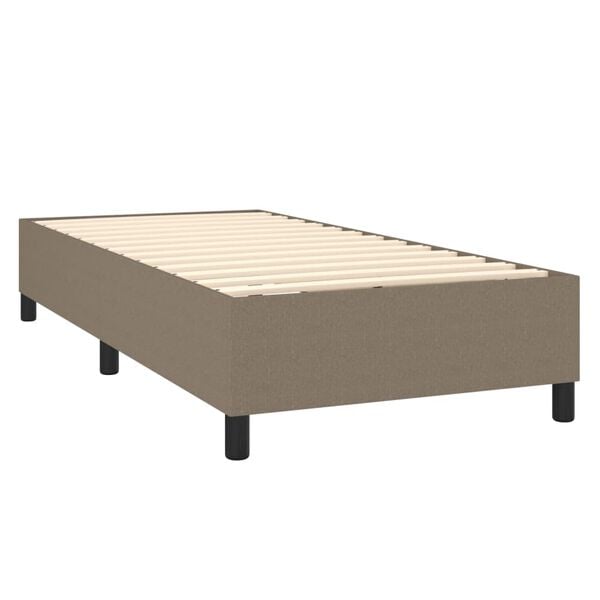 vidaXL Σκελετός Κρεβατιού Χωρίς Στρώμα Taupe 90x190 εκ. Υφασμάτινο