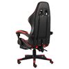 vidaXL Καρέκλα Racing με Υποπόδιο Μαύρο / Κόκκινο από Συνθετικό Δέρμα