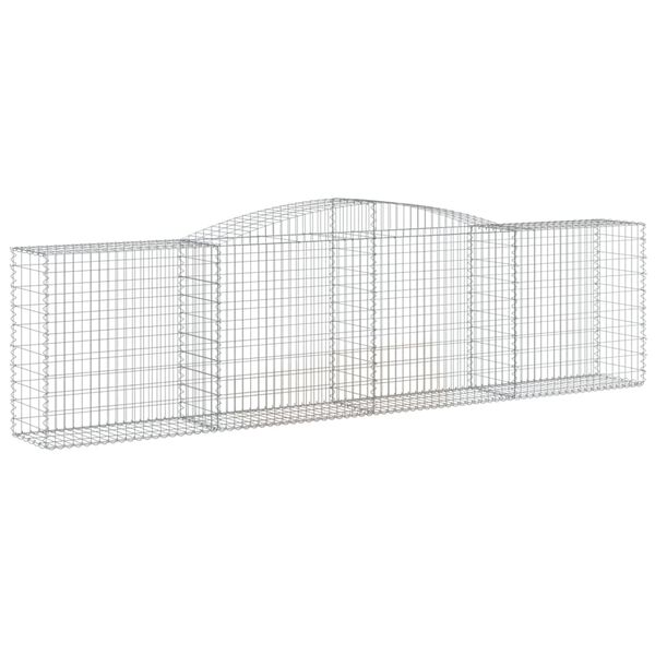 vidaXL Συρματοκιβώτια Τοξωτά 8 τεμ. 400x50x100/120 εκ. Γαλβαν. Ατσάλι