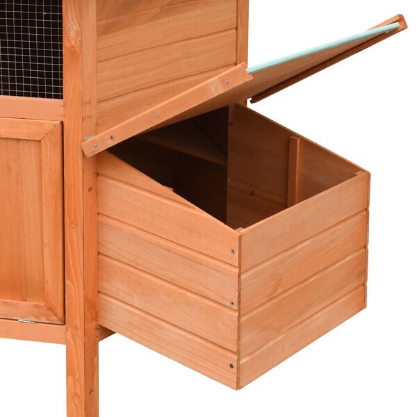 vidaXL Κοτέτσι 126 x 117 x 125 εκ. από Μασίφ Ξύλο Πεύκου και Ελάτης
