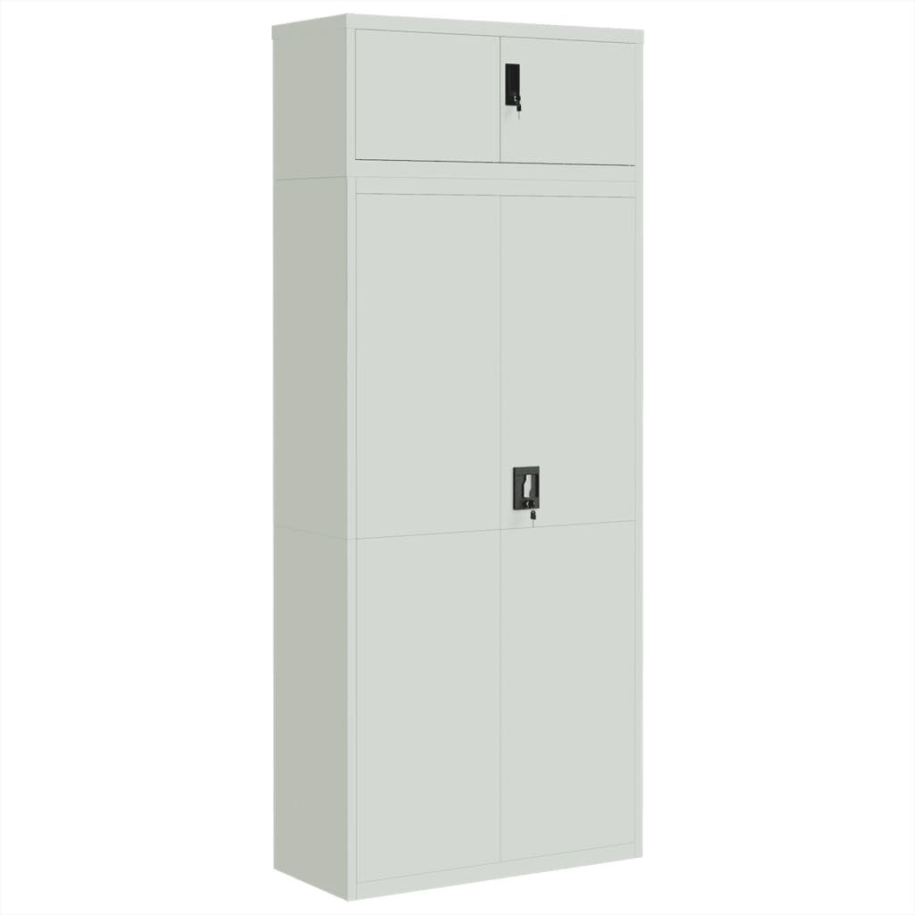 vidaXL Αρχειοθήκη Αν. Γκρι 90 x 40 x 220 εκ. Ατσάλινη