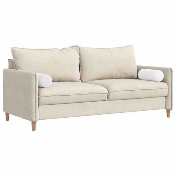 vidaXL Μαξιλάρια Στήριγμα 2 pcs Λευκό Ø 15 x 40 εκ ύφασμα