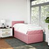 vidaXL Κρεβάτι Boxspring με Στρώμα Ροζ 80 x 200 εκ. Βελούδινο