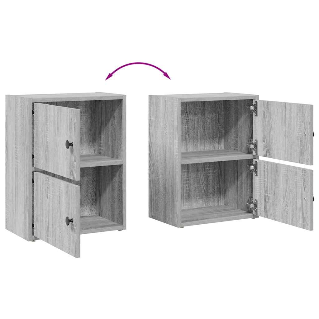 vidaXL Βιβλιοθήκη Γκρι Sonoma 40x24x52 εκ. από Επεξεργασμένο Ξύλο