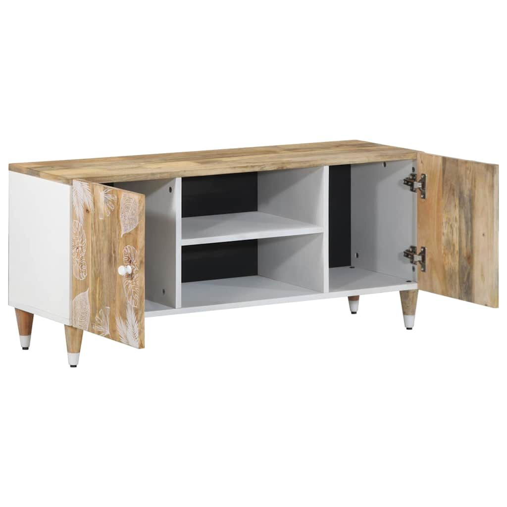 ντουλάπι τηλεόρασης vidaXL 105x33,5x46 cm μασίφ ξύλο Mango
