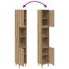 vidaXL Ντουλάπι μπάνιου Δρυς τεχνίτης 30x30x190 cm Κατασκευασμένο ξύλο