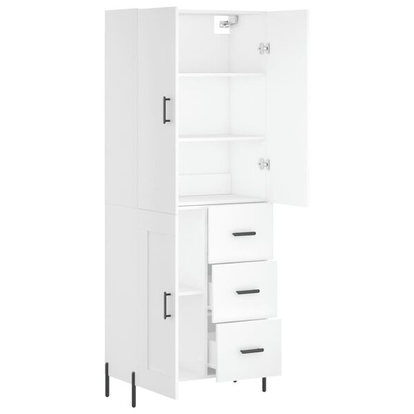 vidaXL Ντουλάπι Λευκό 69,5x34x180 εκ. από Επεξεργασμένο Ξύλο