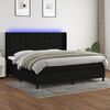 vidaXL &Kappa;&rho;&epsilon;&beta;ά&tau;&iota; Boxspring &mu;&epsilon; &Sigma;&tau;&rho;ώ&mu;&alpha; & LED &Mu;&alpha;ύ&rho;&omicron; 200x200 &epsilon;&kappa;. &Upsilon;&phi;&alpha;&sigma;&mu;ά&tau;&iota;&nu;&omicron;