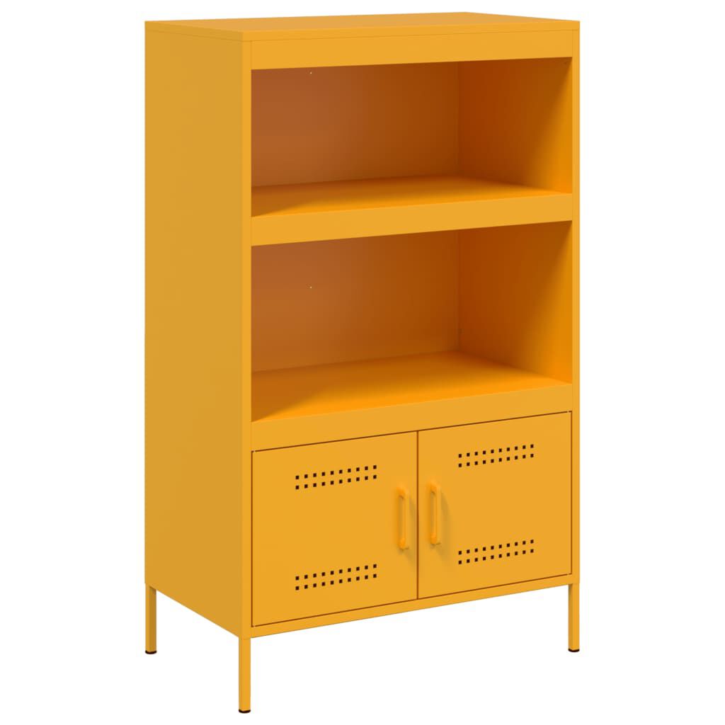 vidaXL Ραφιέρα Μουσταρδί 68x39x113 εκ. από Ατσάλι