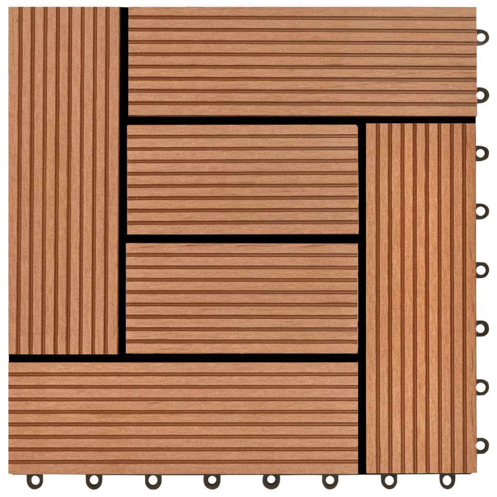 Πλακάκια Deck 11 τεμ. Καφέ 30 x 30 εκ. / 1 τ.μ. WPC